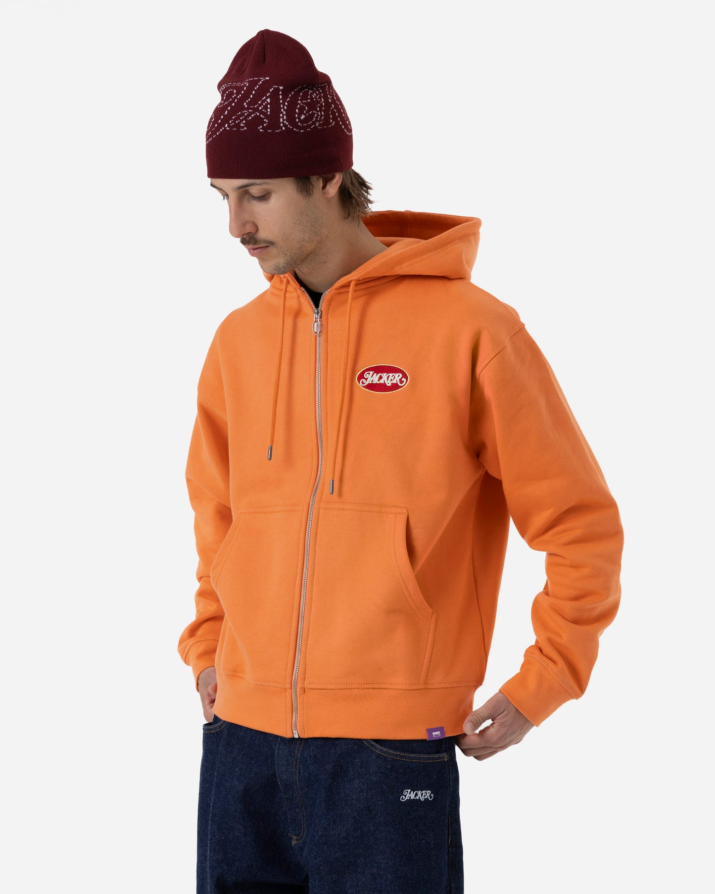 PESTOROSSO ZIPPED JACKET - ORANGE