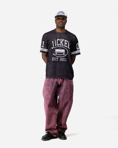 COLLEGE MESH JERSEY - BLACK