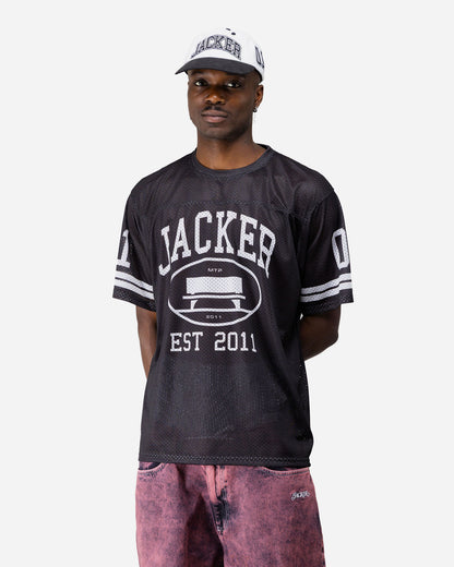 COLLEGE MESH JERSEY - BLACK