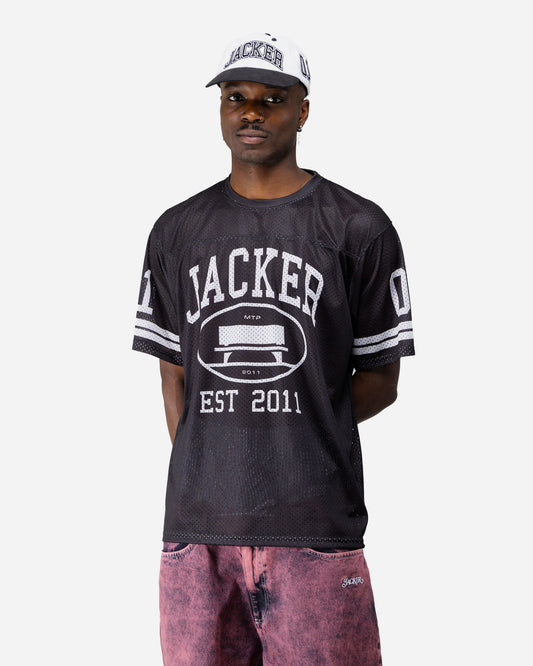 COLLEGE MESH JERSEY - BLACK