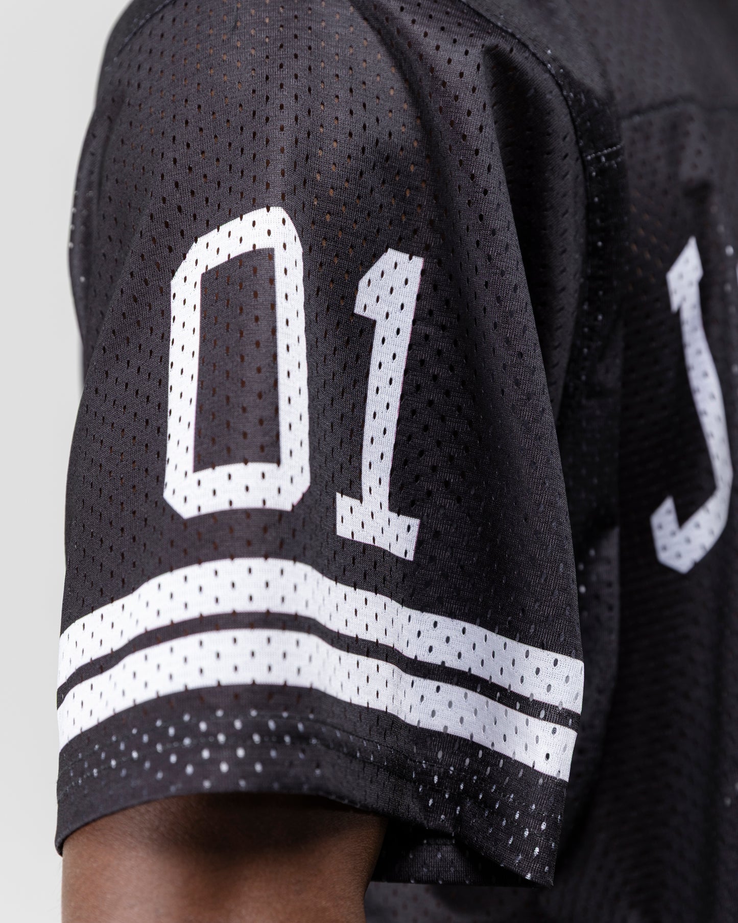 COLLEGE MESH JERSEY - BLACK