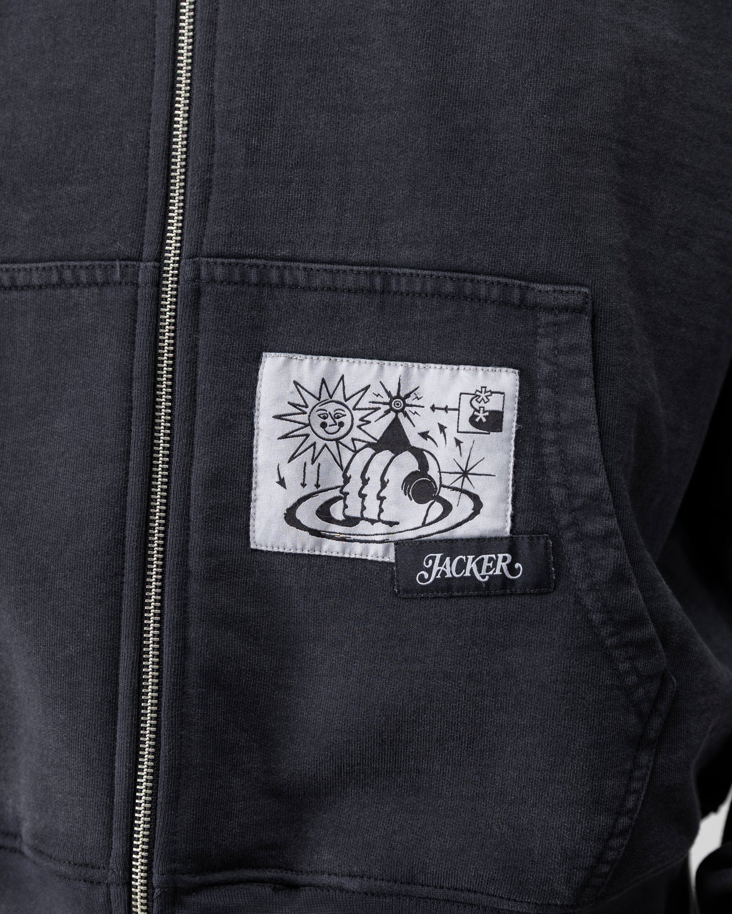 BRISTOL HOODIE ZIP - BLACK