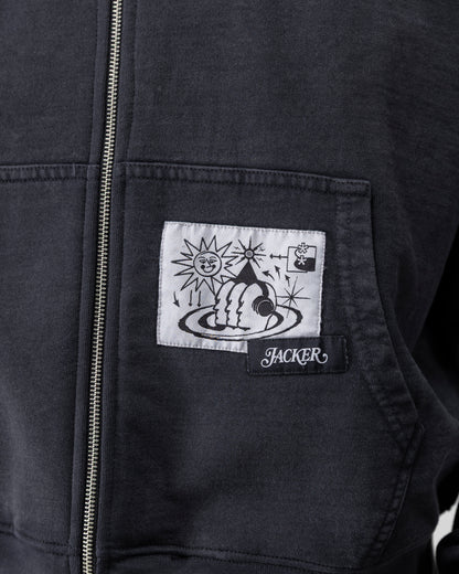 BRISTOL HOODIE ZIP - BLACK