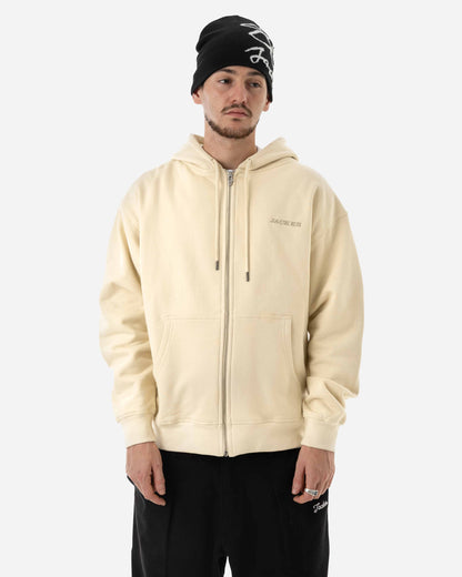 NOTORIOUS ZIPPED HOODIE - BEIGE