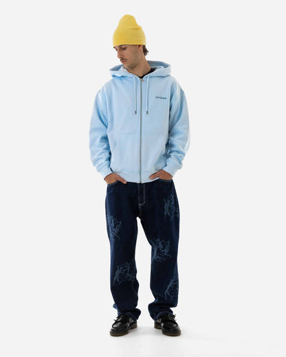 NOTORIOUS ZIPPED HOODIE - BLUE