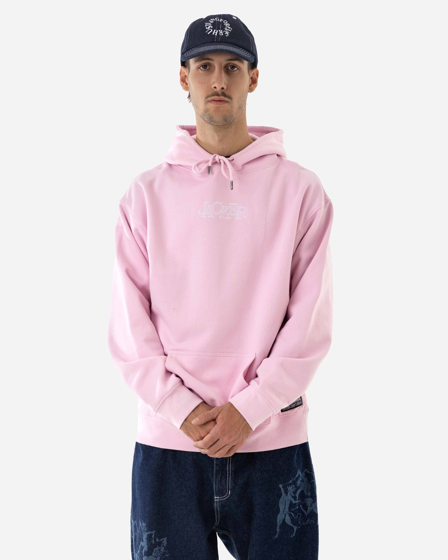 SELECT CONTRAST HOODIE - PINK