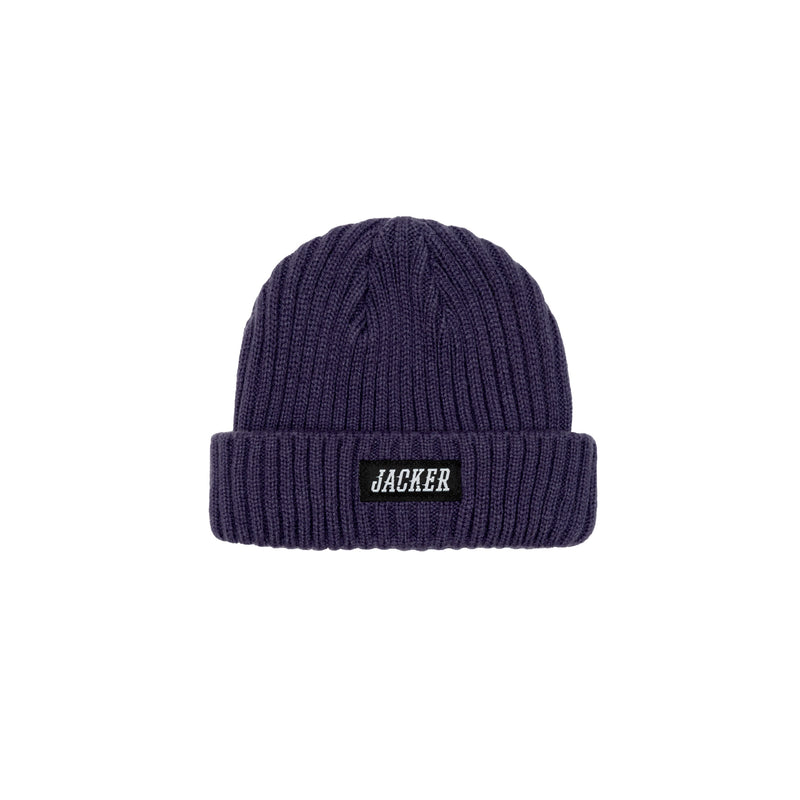 TEAM LOGO SHORT BEANIE - PURPLE