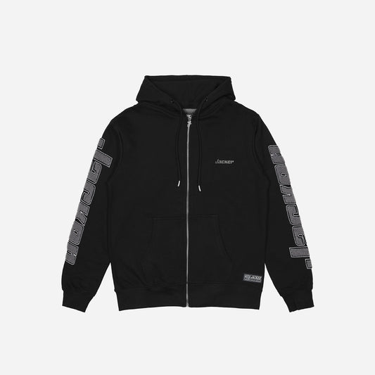 ABSOLEM ZIPPED HOODIE - BLACK