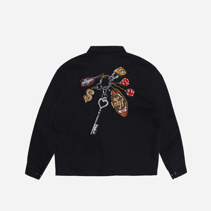 KEYCHAIN COACH JACKET - BLACK