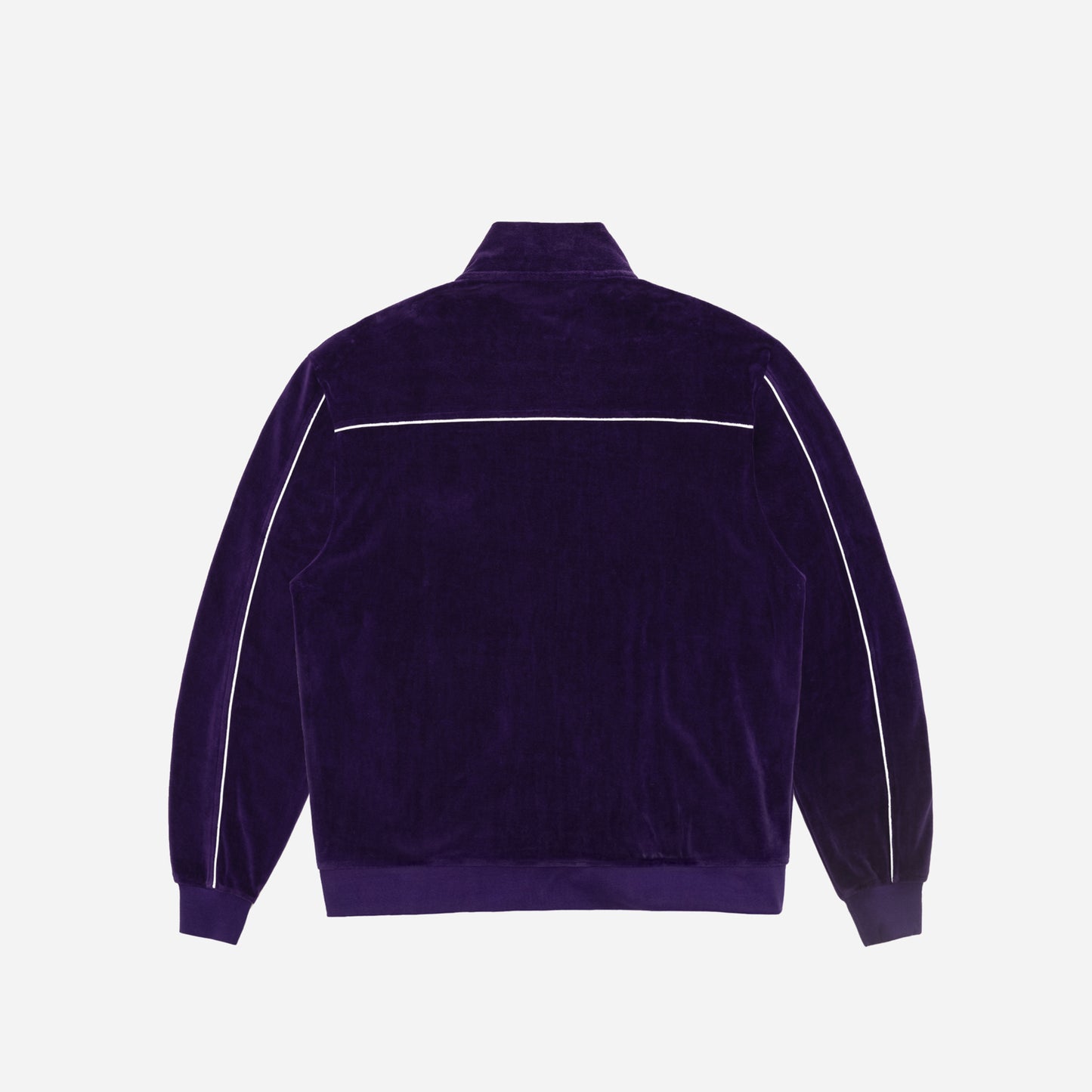 REFLECTIVE VELVET ZIPPER JACKET - PURPLE