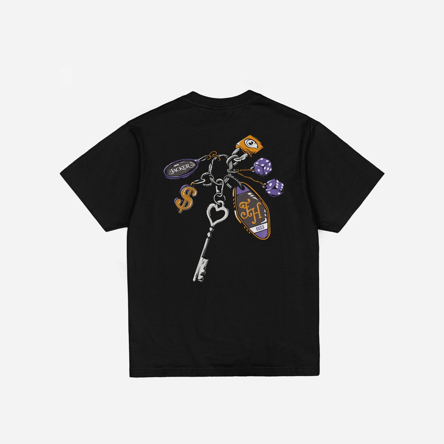 KEYCHAIN T-SHIRT - BLACK