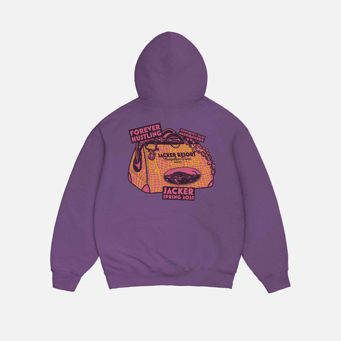 MAROQUIN BAG HOODIE - PURPLE