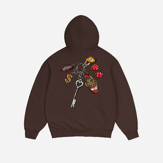 KEYCHAIN HOODIE - BROWN