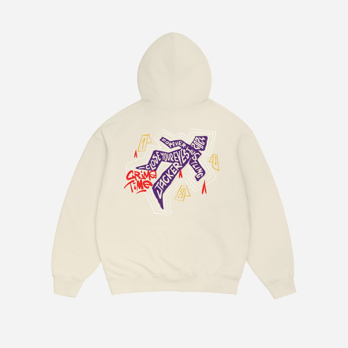 CRIME TIME HOODIE - BEIGE