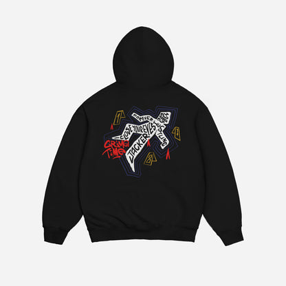 CRIME TIME HOODIE - BLACK