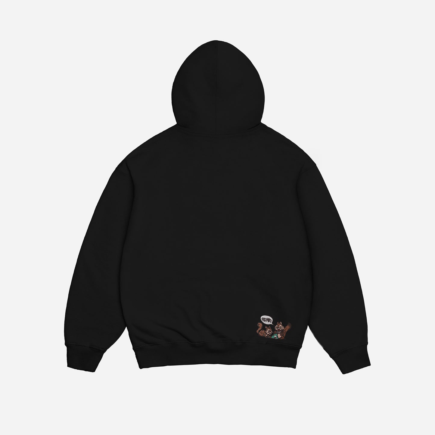 SQUIRREL GANG HOODIE - BLACK