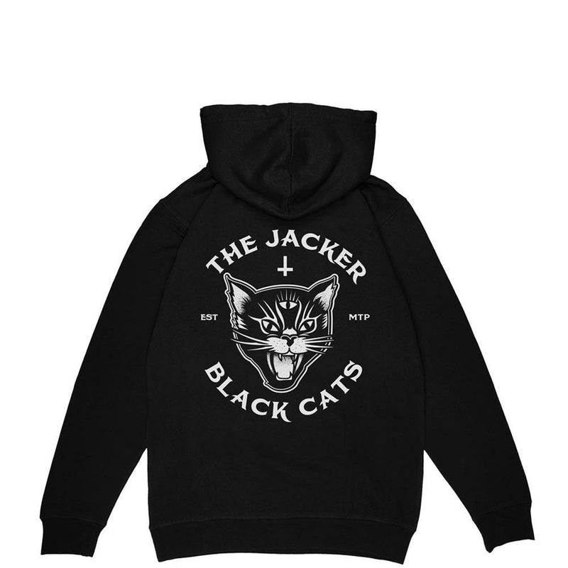 BLACK CATS - HOODIE - BLACK - JACKER