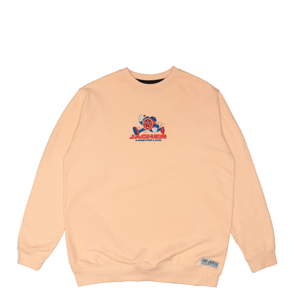FOREVER LATE - CREWNECK - SALMON