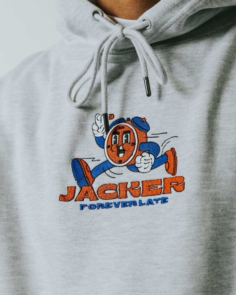 FOREVER LATE - HOODIE - HEATHER GREY