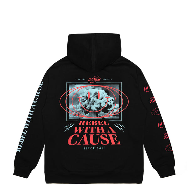 REBEL - HOODIE - BLACK