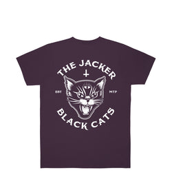 BLACK CATS - T-SHIRT - PURPLE - JACKER