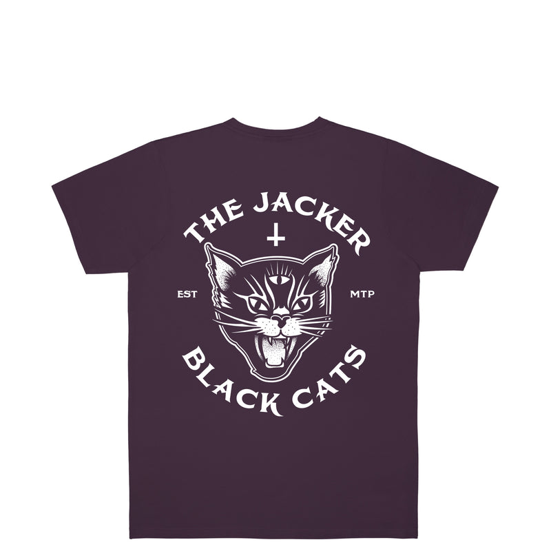 BLACK CATS - T-SHIRT - PURPLE - JACKER